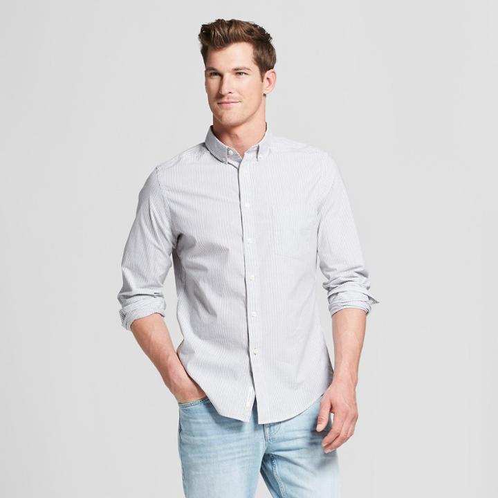 Men's Slim Fit Long Sleeve Northrop Button-down Shirt - Goodfellow & Co Molten