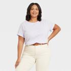 Women's Plus Size Short Sleeve T-shirt - Ava & Viv Lavender