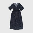Animal Print Flutter Short Sleeve Maternity Dress - Isabel Maternity By Ingrid & Isabel Xavier Navy Xs, Xavier Blue