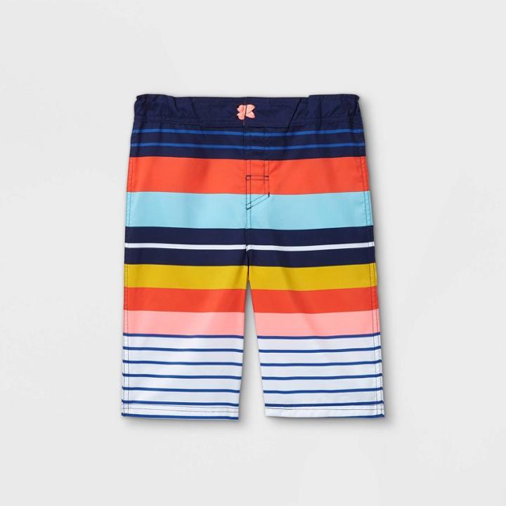 Boys' Adaptive Striped Swim Trunks - Cat & Jack