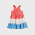 Toddler Girls' Tank Top Dip-dye Flutter Sleeve Dress - Cat & Jack Pink/blue 3t, Toddler Girl's