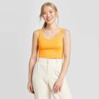 Women's Slim Fit Any Day Scoop Neck Tank Top - A New Day Orange