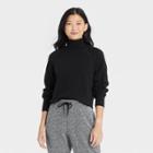 Women's Lightweight Turtleneck Pullover Sweater - A New Day Black