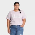 Grayson Threads Women's Plus Size Malibu Short Sleeve Graphic T-shirt - Purple