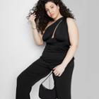 Women's Plus Size Versatile Wrap Tiny Halter Top - Wild Fable Black