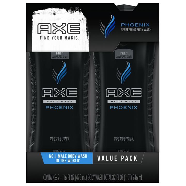 Target Axe Phoenix Shower Gel 16 Oz, Twin Pack