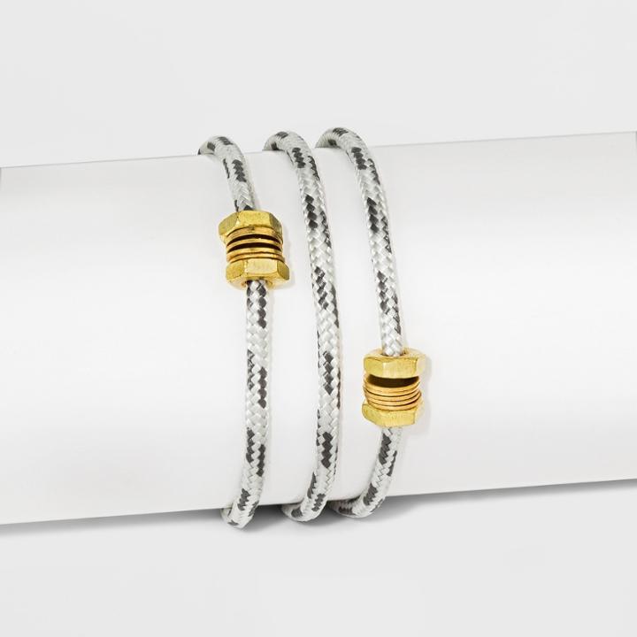 Half United Honeycomb Bracelet - Grayscale