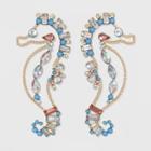 Sugarfix By Baublebar Embellished Seahorse Drop Earrings - Aqua, Women's