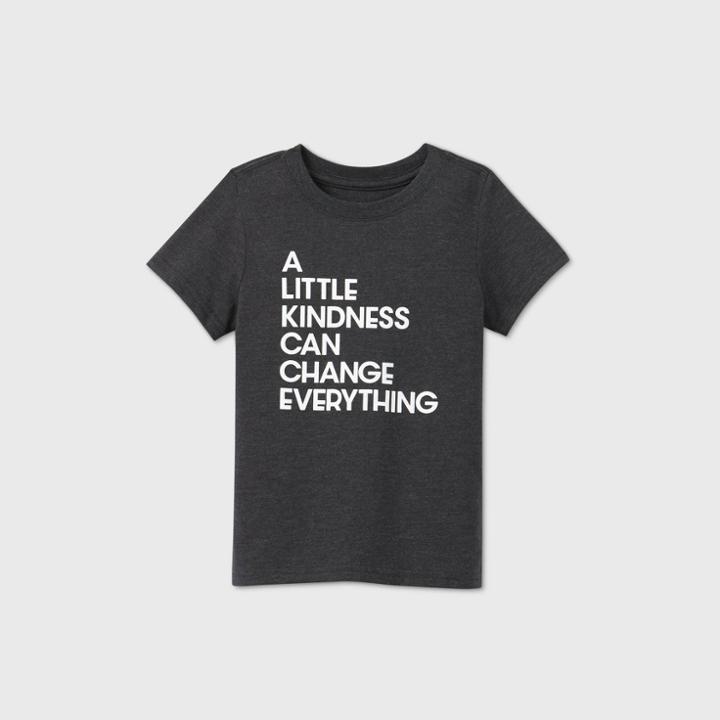 Toddler Kids' Short Sleeve 'a Little Kindness' Graphic T-shirt - Cat & Jack Black