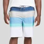 Men's Big & Tall 10 Striped Nine Board Shorts - Goodfellow & Co Mint 44,