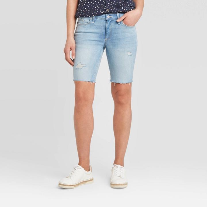 Women's High-rise Short Jean Shorts - Universal Thread Light Wash 00, Women's, Blue