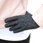 Isotoner Adult Space Dye Spandex Gloves - Black