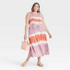 Women's Plus Size Tie-dye Sleeveless Knit Dress - Knox Rose Lilac