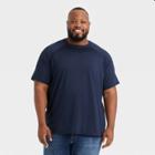 Men's Big & Tall Slim Fit Short Sleeve Rash Guard Swim Shirt - Goodfellow & Co Navy Blue