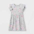 Toddler Girls' Peppa Pig Short Sleeve Jersey Knit Dress - Gray