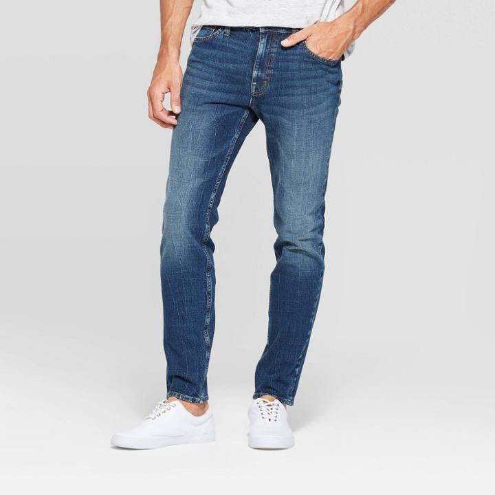 Men's 30 Skinny Jeans - Goodfellow & Co Medium Vintage Denim Wash