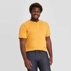 Men's Tall Standard Fit Short Sleeve Henley T-shirt - Goodfellow & Co Gold