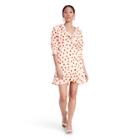 Polka Dot Puff Sleeve Ruffle Wrap Dress - Rixo For Target Cream/red Xxs