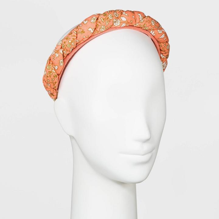 Ditsy Floral Braided Headband - Universal Thread Pink
