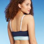 Women's Colorblock Banded Bralette Bikini Top - Kona Sol Navy