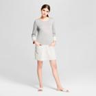 Women's French Terry Shirt Dress With Pockets - Vanity Room Gray