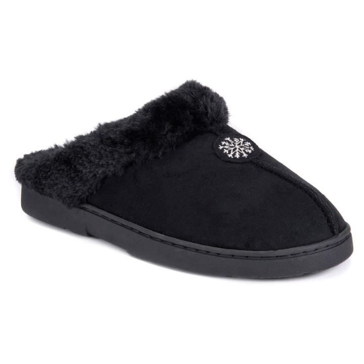 Women's Muk Luks Faux Suede Clogs - Black S(5-6), Size: