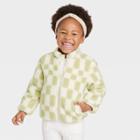 Toddler Checkered Fleece Zip-up Jacket - Cat & Jack Green