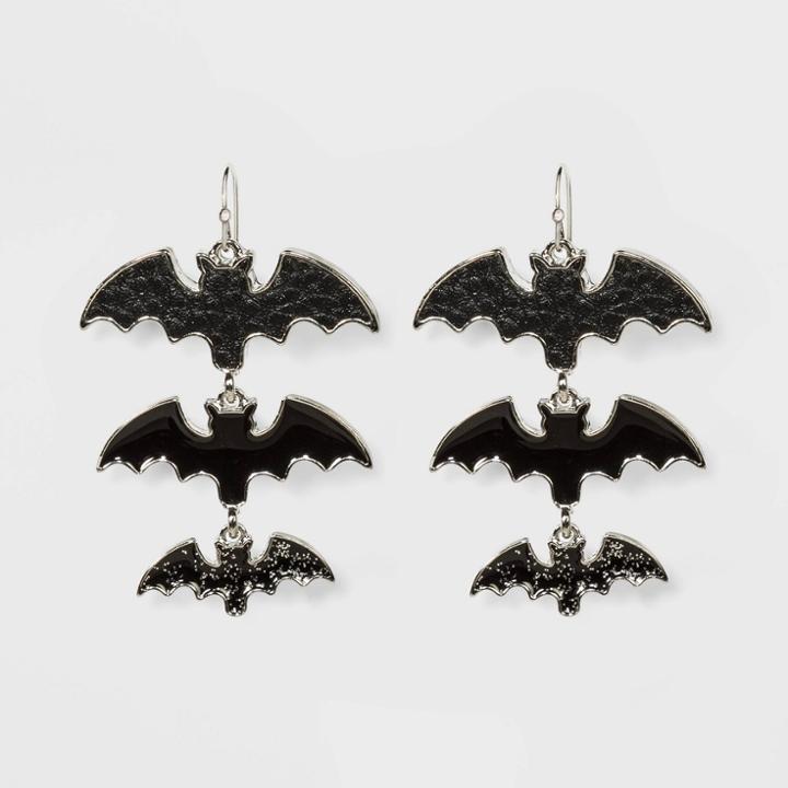 Bat Earrings - A New Day Black, Women's