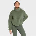 Women's Cozy Cowl Neck Pullover Sweatshirt - All In Motion Fern Green