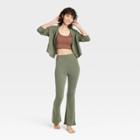 Women's Knit Lounge Flare Pants - Colsie Green