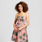 Women's Floral Print Sleeveless Structured Cami - A New Day Coral