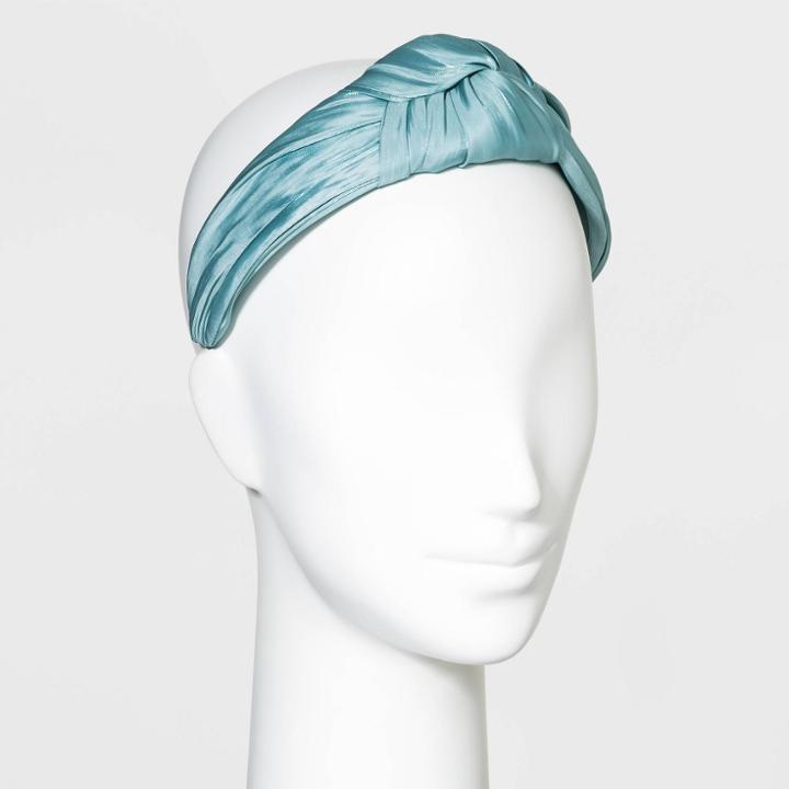Organza Knot Headband - A New Day Teal Blue