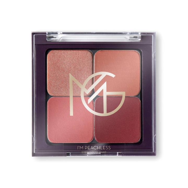 Makeup Geek Monochromatic Eyeshadow Quad I'm Peachless - Four Full Size Pans - 0.256oz, I'm Peachless