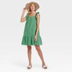 Women's Flutter Sleeveless Short Dress - Universal Thread Green
