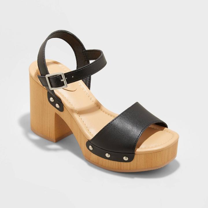 Women's April Platform Heels - Universal Thread Black