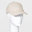 Women's Plaid Felt Baseball Hat - A New Day Cream, Ivory