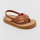 Toddler Boys' Bronx Slip-on Thong Sandals - Cat & Jack Brown