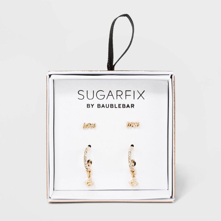 Sugarfix By Baublebar Embellished Delicate Earring Set - Gold, Women's, Size: