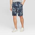Men's 10.5 Floral Print Chino Shorts - Goodfellow & Co Xavier Navy