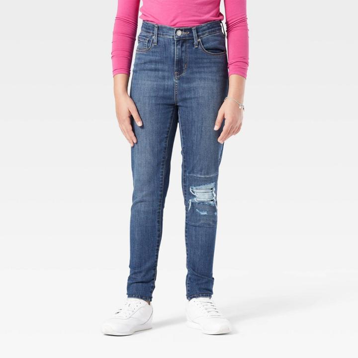 Denizen From Levi's Girls' High-rise Skinny Jeans - Vintage Wash 7, Vintage Blue