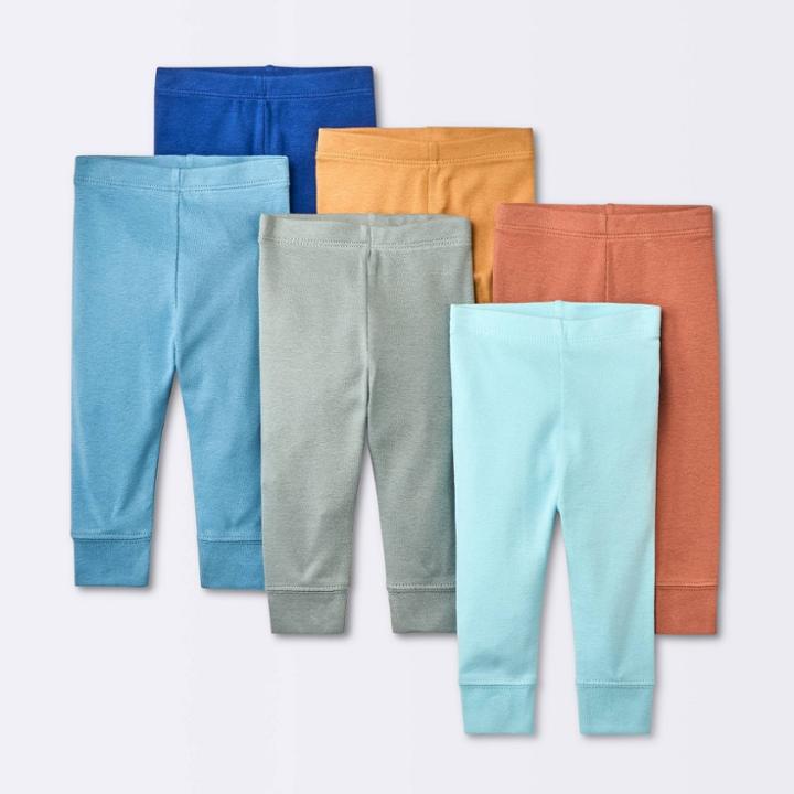 Baby 6pk Basic Pants - Cloud Island Orange