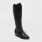 Women's Sadie Wide Calf Western Boots - Universal Thread Black