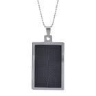 Men's Daxx Tungsten Dog Tag Pendant With Fiber Inlay - Black