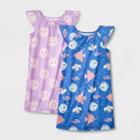 Carter's Just One You Girls' Sun Fish Gown Pajama Set - Blue/purple
