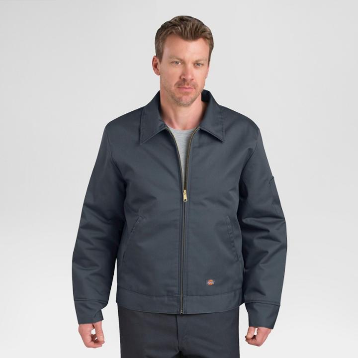Dickies Men's Twill Insulated Eisenhower Jacket- Charcoal (grey) Xxxl