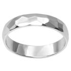 Women's Journee Collection Hammered Finish Band In Sterling Silver -