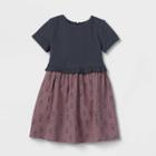 Grayson Collective Toddler Girls' Knit Gauze Short Sleeve Dress - Rose