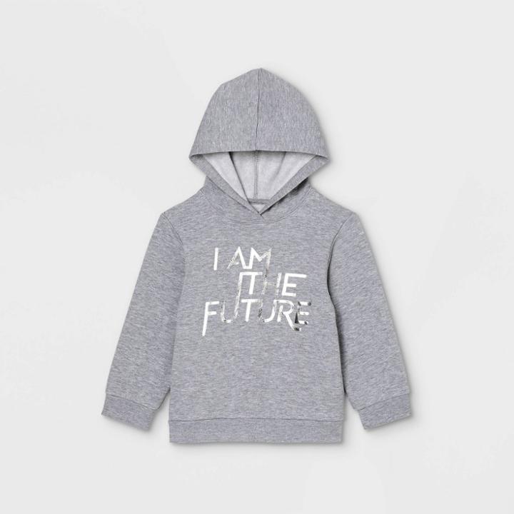 No Brand Black History Month Toddler Gender Inclusive I Am The Future Hoodie - Heather Gray
