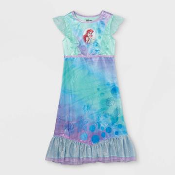 The Little Mermaid Girls' Little Mermaid Pajama Nightgown - Blue