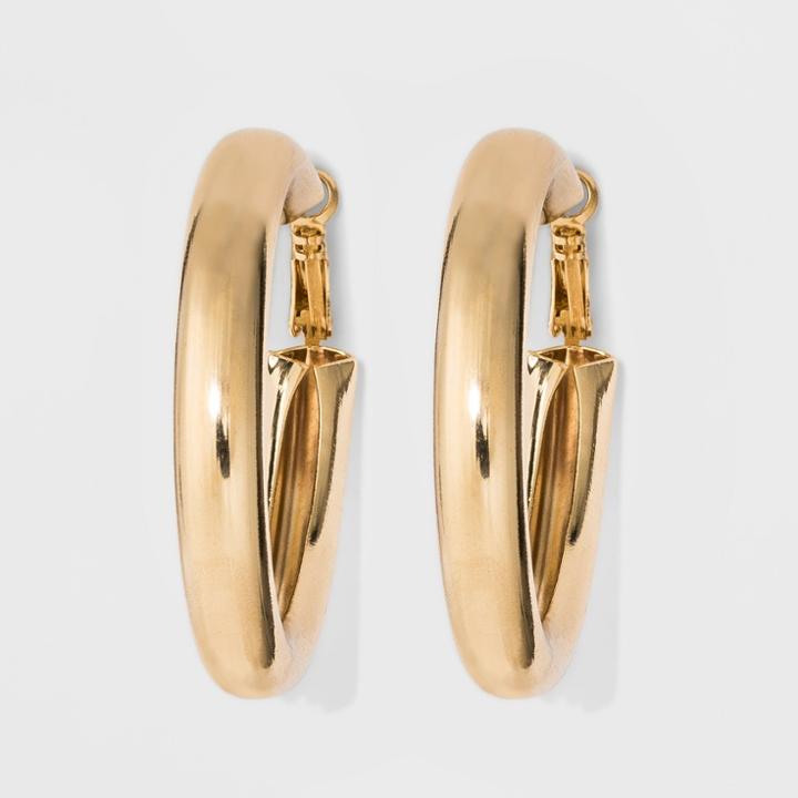 Medium Chunky Hoop Earrings - A New Day Gold